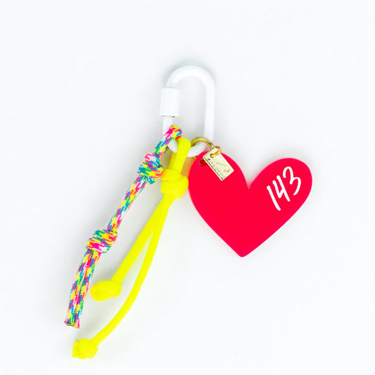 143 Bag Charm - Hot Pink