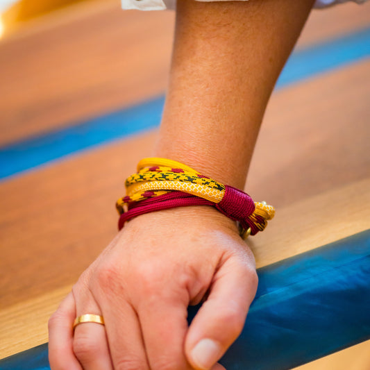 Bracelet - Maroon & Gold