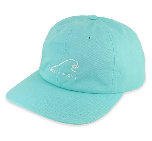 sea glass relaxed baseball hat with white wave