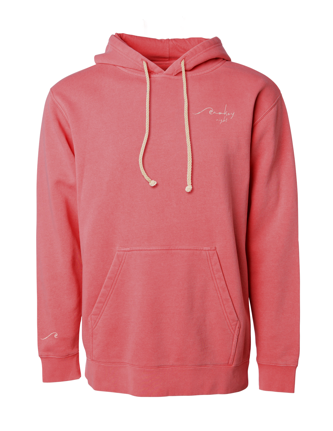 yacht club red hoodie with wave design
